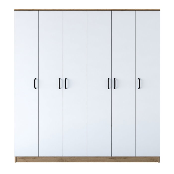 Hanah Home Armario Nogal y Blanco